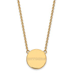 Sterling Silver Gold-plated LogoArt Rutgers University Large Disc Pendant 18 inch Necklace