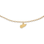 Sterling Silver Gold-plated NHL LogoArt Detroit Red Wings 9 inch Anklet