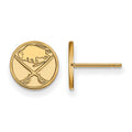 Sterling Silver Gold-plated NHL LogoArt Buffalo Sabres Extra Small Post Earrings