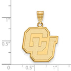 10k Gold LogoArt University of Colorado C-U Large Pendant