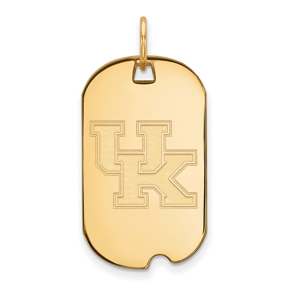 10k Gold LogoArt University of Kentucky U-K Small Dog Tag Pendant