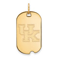 Sterling Silver Gold-plated LogoArt University of Kentucky U-K Small Dog Tag Pendant