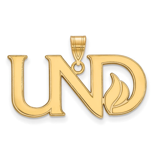 10k Gold LogoArt University of North Dakota U-N-D Large Pendant