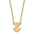10k Gold LogoArt US Naval Academy Anchor Small Pendant 18 inch Necklace