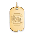 10k Gold LogoArt University of South Carolina Small Dog Tag Pendant