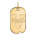 Sterling Silver Gold-plated LogoArt University of Virginia Small Dog Tag Pendant