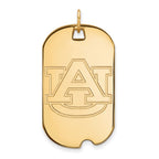 10k Gold LogoArt Auburn University Large Dog Tag Pendant