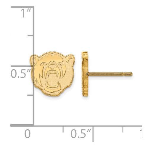 10k Gold LogoArt Baylor University Extra Small Post Earrings