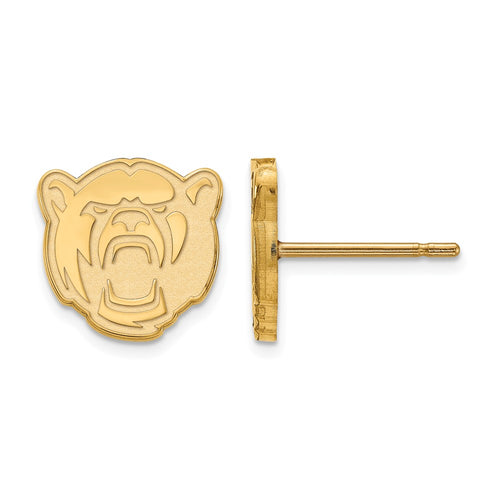 10k Gold LogoArt Baylor University Extra Small Post Earrings