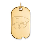 10k Gold LogoArt Kansas State University Wildcat Large Dog Tag Pendant