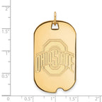 10k Gold LogoArt The Ohio State University Large Dog Tag Pendant