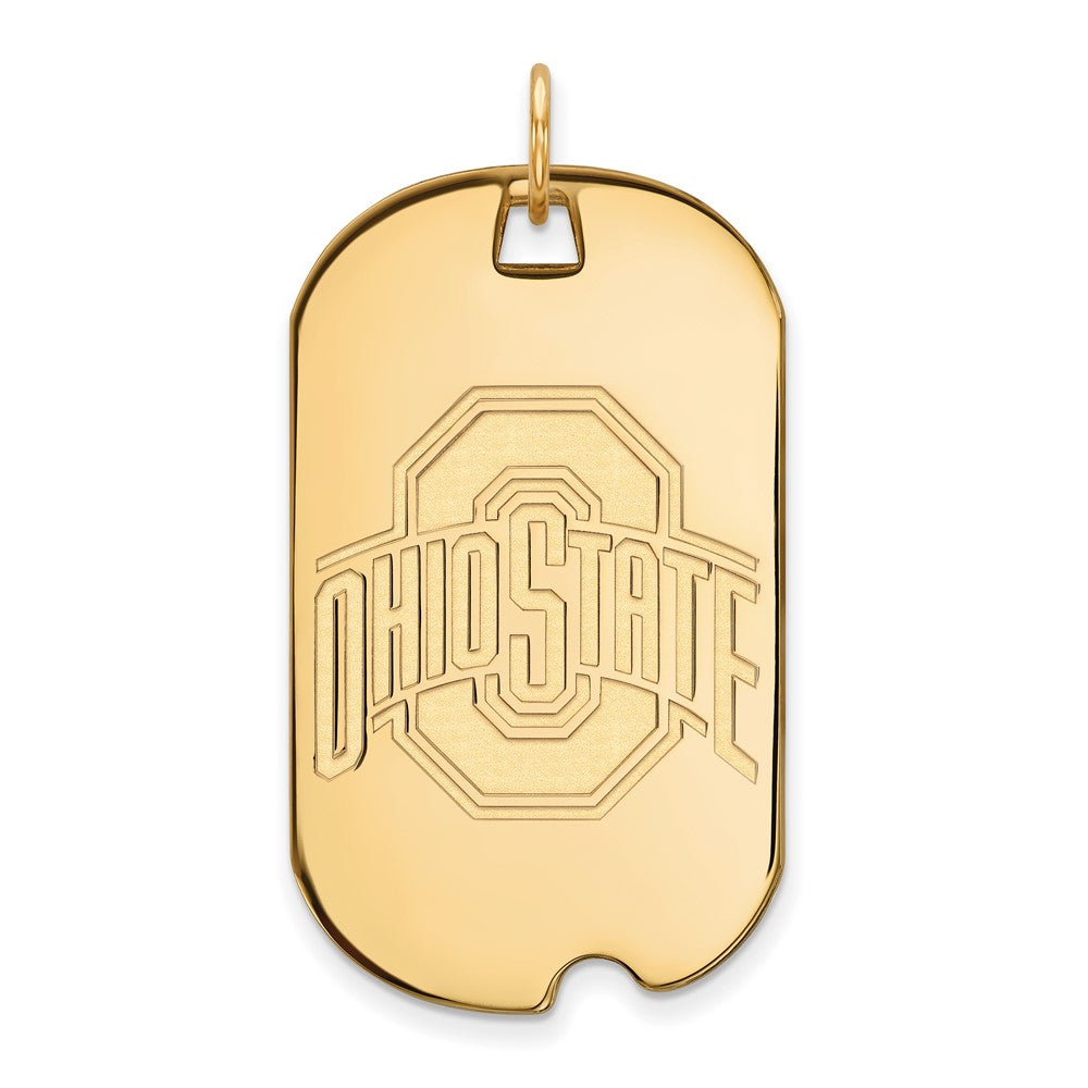 10k Gold LogoArt The Ohio State University Large Dog Tag Pendant