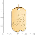 10k Gold LogoArt University of Alabama Large Dog Tag Pendant