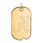 10k Gold LogoArt University of Alabama Large Dog Tag Pendant