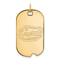 10k Gold LogoArt University of Florida Gator Large Dog Tag Pendant