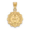 Sterling Silver Gold-plated LogoArt University of North Dakota Medium Crest Pendant