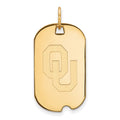 10k Gold LogoArt University of Oklahoma O-U Small Dog Tag Pendant