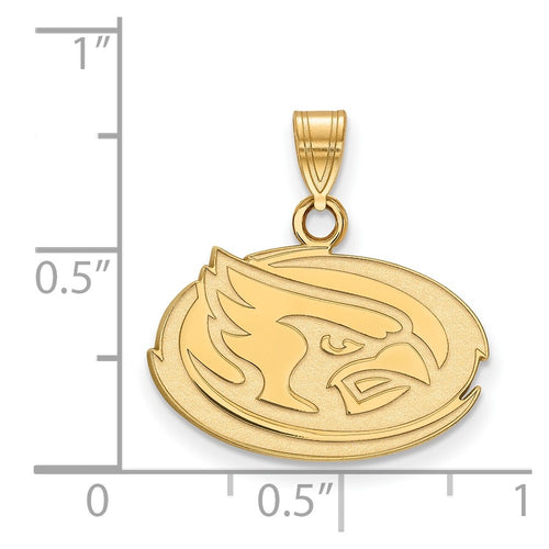 10k Gold LogoArt Iowa State University Cardinal Small Pendant