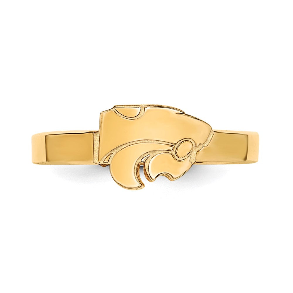 Sterling Silver Gold-plated LogoArt Kansas State University Wildcat Toe Ring