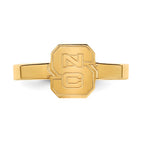 Sterling Silver Gold-plated LogoArt North Carolina State University N-C-S Toe Ring