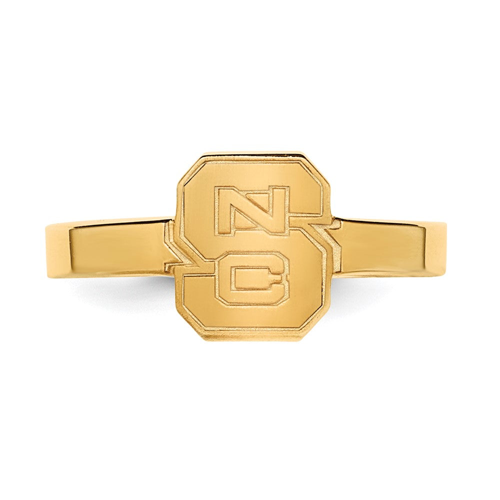 Sterling Silver Gold-plated LogoArt North Carolina State University N-C-S Toe Ring
