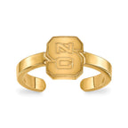 Sterling Silver Gold-plated LogoArt North Carolina State University N-C-S Toe Ring