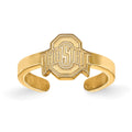 Sterling Silver Gold-plated LogoArt The Ohio State University Toe Ring