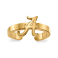 Sterling Silver Gold-plated LogoArt University of Alabama Toe Ring