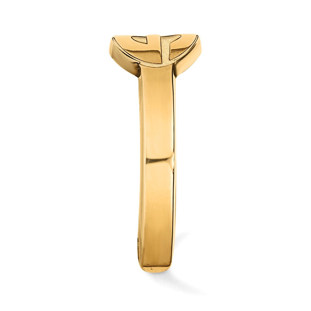 Sterling Silver Gold-plated LogoArt University of Georgia Letter G Toe Ring