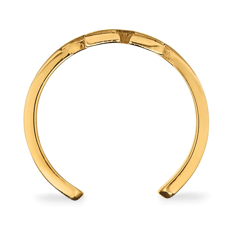 Sterling Silver Gold-plated LogoArt University of Kentucky U-K Toe Ring