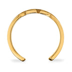 Sterling Silver Gold-plated LogoArt University of Kentucky U-K Toe Ring
