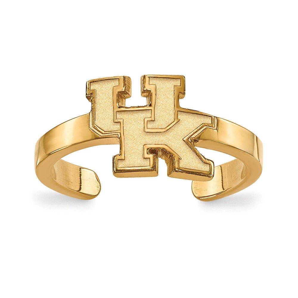 Sterling Silver Gold-plated LogoArt University of Kentucky U-K Toe Ring