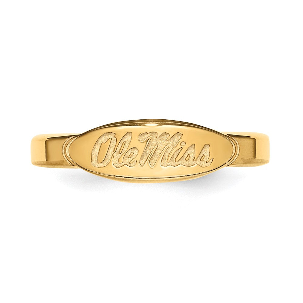 Sterling Silver Gold-plated LogoArt University of Mississippi Ole Miss Toe Ring