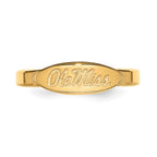 Sterling Silver Gold-plated LogoArt University of Mississippi Ole Miss Toe Ring