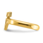 Sterling Silver Gold-plated LogoArt West Virginia University W-V Toe Ring