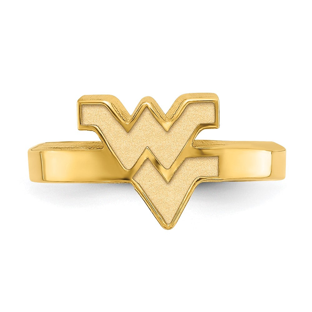 Sterling Silver Gold-plated LogoArt West Virginia University W-V Toe Ring