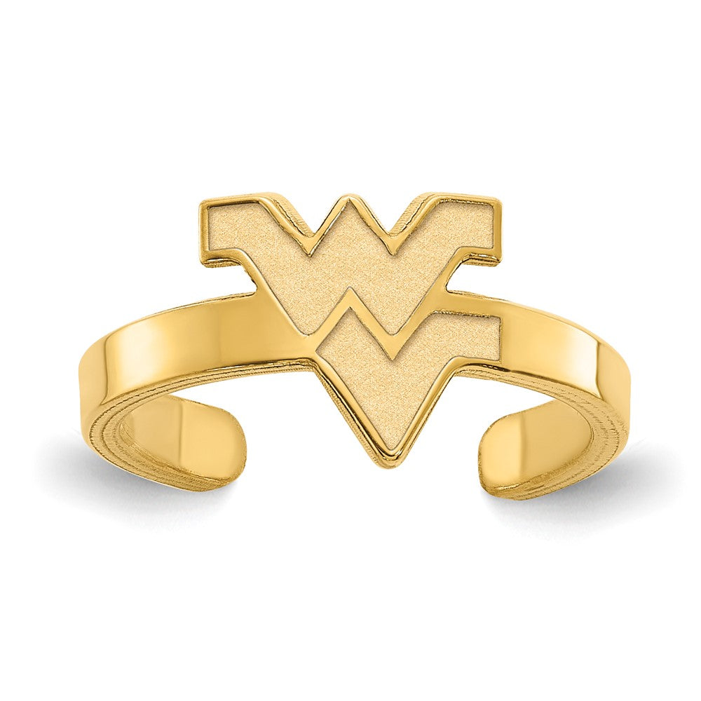 Sterling Silver Gold-plated LogoArt West Virginia University W-V Toe Ring