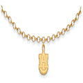 Sterling Silver Gold-plated LogoArt Auburn University 9 inch Anklet