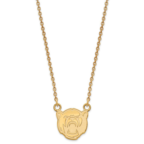 10k Gold LogoArt Baylor University Small Pendant 18 inch Necklace