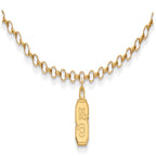 Sterling Silver Gold-plated LogoArt North Carolina State University  N-C-S 9-inch Anklet