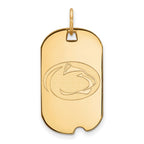 10k Gold LogoArt Penn State University Lion Small Dog Tag Pendant