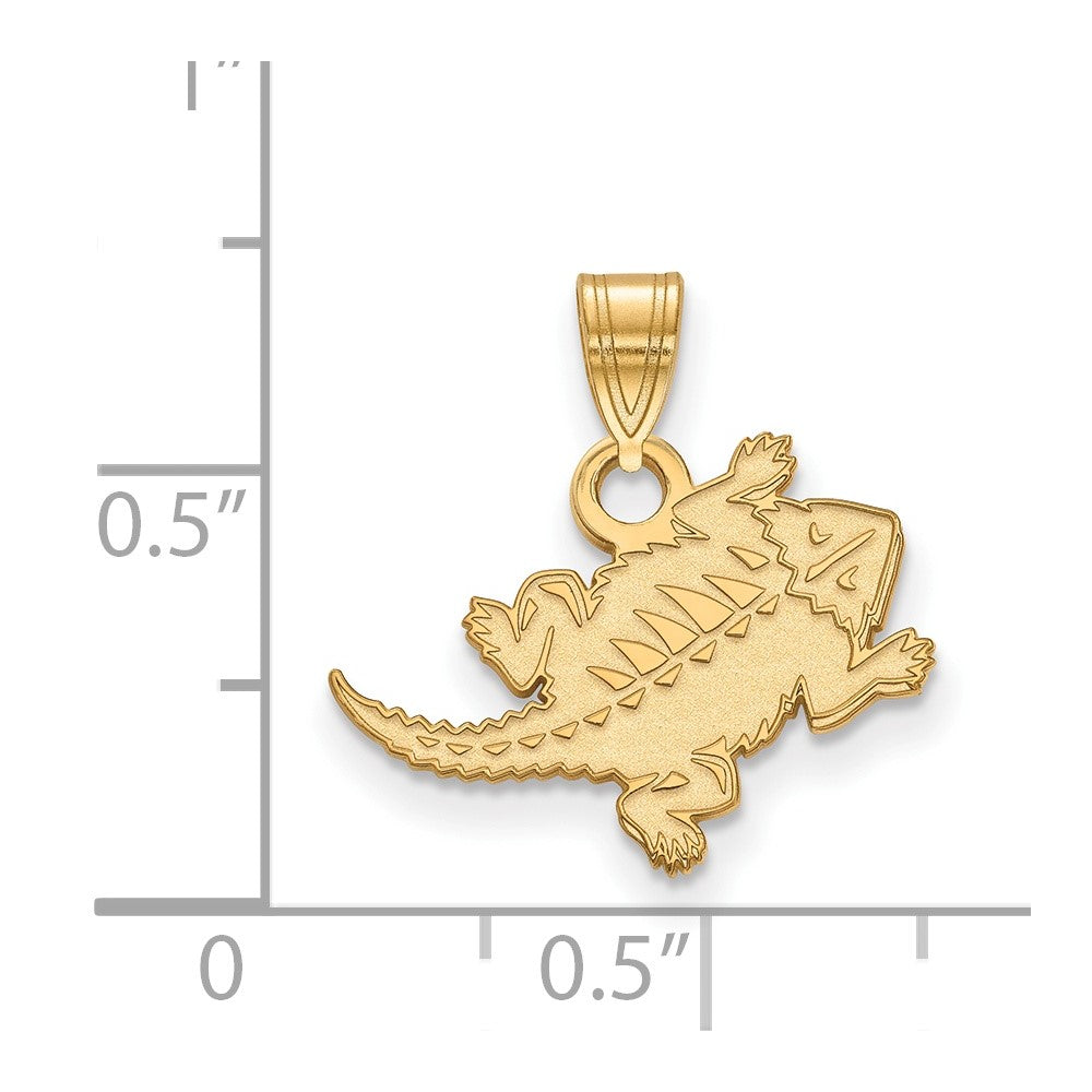 10k Gold LogoArt Texas Christian University Horned Frog Small Pendant