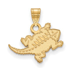 10k Gold LogoArt Texas Christian University Horned Frog Small Pendant