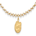 Sterling Silver Gold-plated LogoArt University of Florida Gator 9 inch Anklet