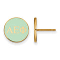 Sterling Silver Gold-plated LogoArt Alpha Epsilon Phi Sorority Greek Letters Color Enamel Post Earrings