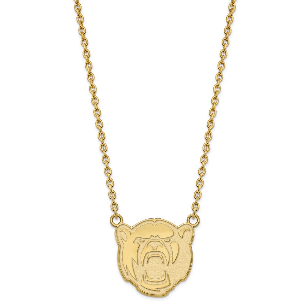 10k Gold LogoArt Baylor University Large Pendant 18 inch Necklace