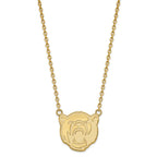 Sterling Silver Gold-plated LogoArt Baylor University Large Pendant 18 inch Necklace