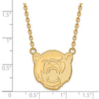 Sterling Silver Gold-plated LogoArt Baylor University Large Pendant 18 inch Necklace