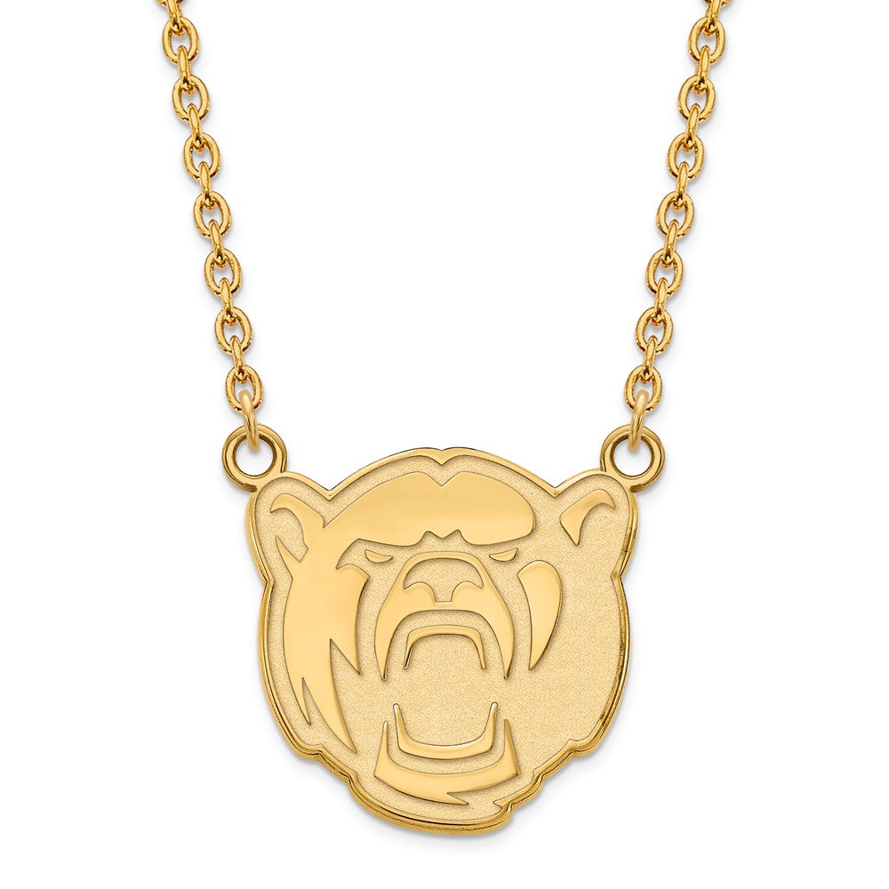 10k Gold LogoArt Baylor University Large Pendant 18 inch Necklace