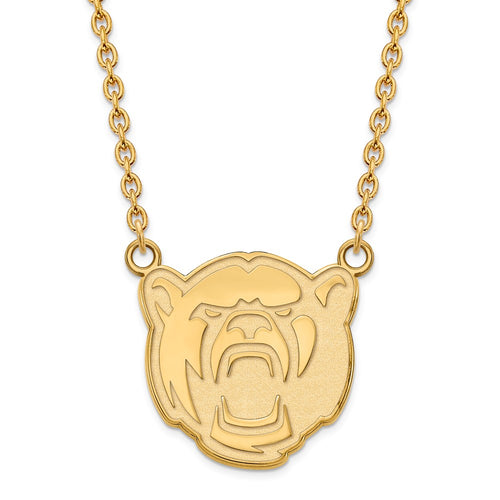 10k Gold LogoArt Baylor University Large Pendant 18 inch Necklace